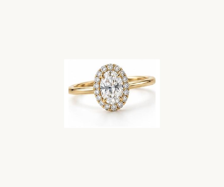Oval Halo Lab Ring