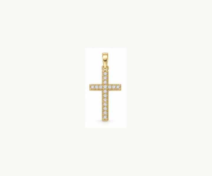 Pave Lab Diamond Cross