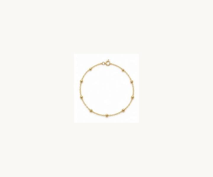 Vermeil Bead Anklet