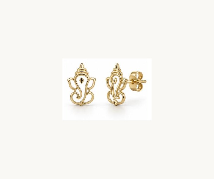 Ganesh Outline Studs