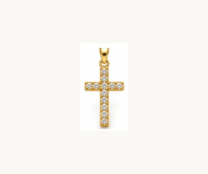 Yellow Lab Diamond Cross