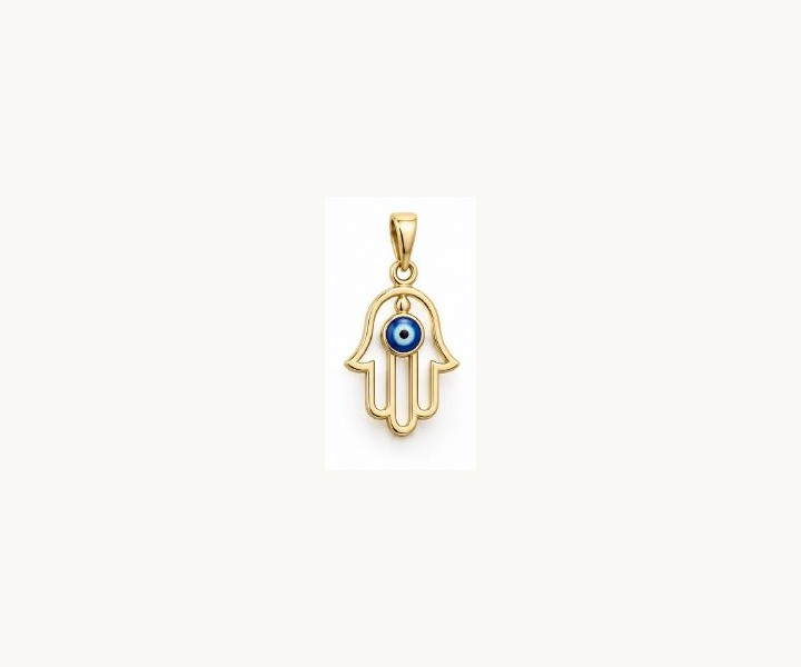 Hamsa Evil Eye Pendant