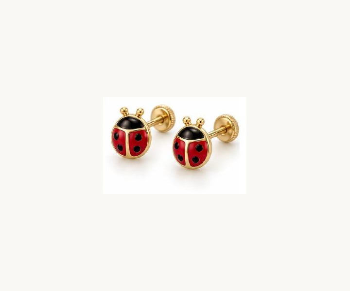 Ladybug Screw-Back Studs