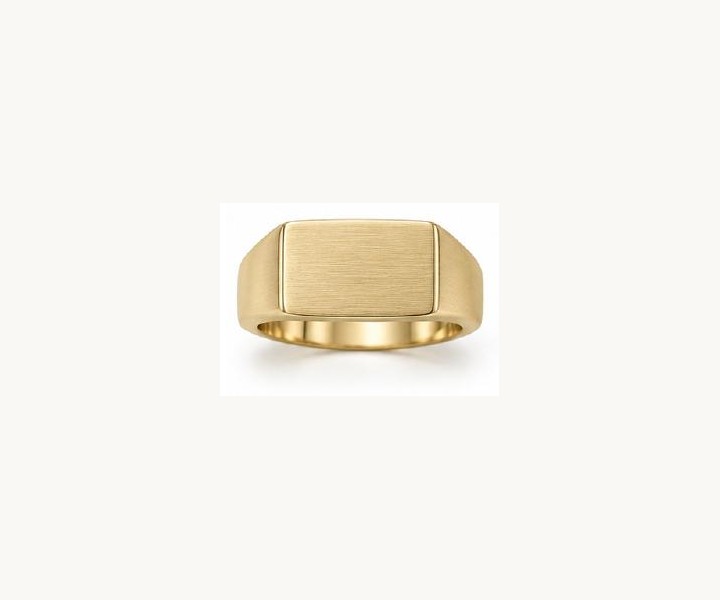 Brushed Initial Signet