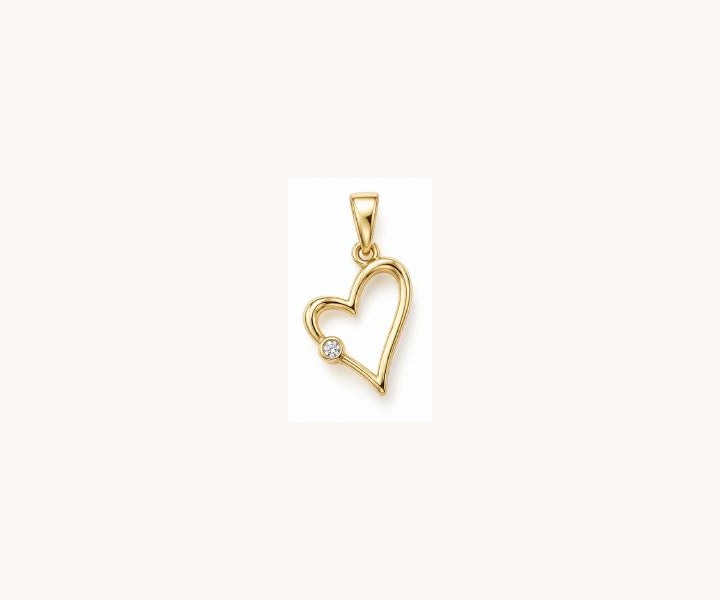 Off-Centre Heart Pendant