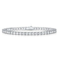 Sterling Silver Thick Geometric Moissanite Tennis Bracelet