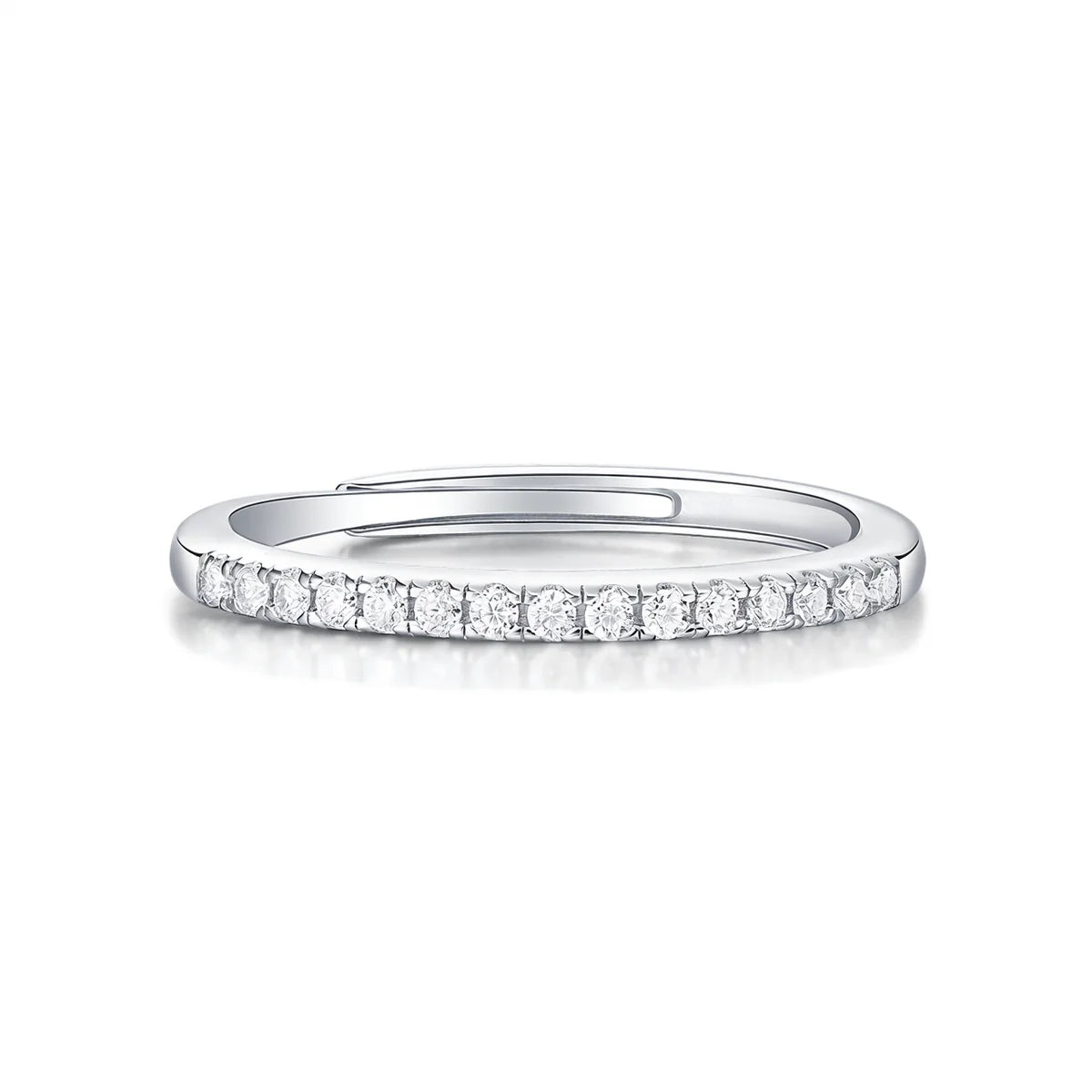 Sterling Silver Geometric Starry Sky Moissanite Ring